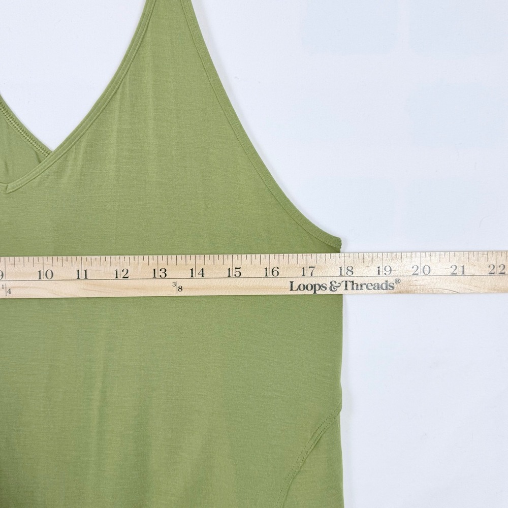 Lululemon Modal-Silk Yoga Tank Top Size 8 Sage Green T-Open Back Athleisure Gym - Picture 7 of 8